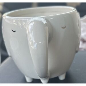 Porcelain Elephant Mug with Legs OPAL HOUSE  - Collectible Gold Accents Planter